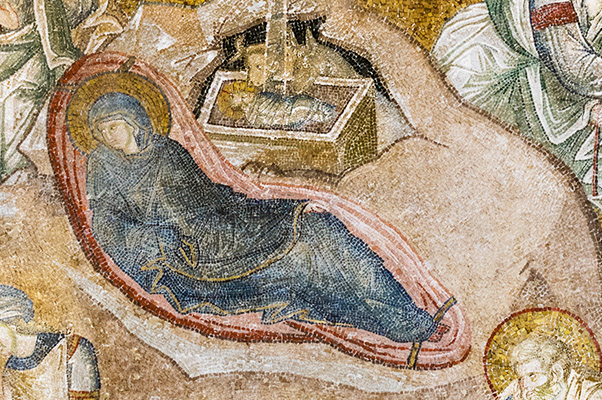 The Nativity, birth of Christ, Chora Museum (Chora Church), Outer Narthex