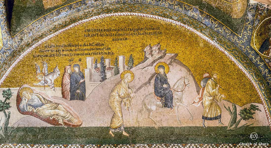 Chora Museum (Chora Church) Istanbul, Joseph’s Dream and the Journey to Bethlehem mosaic