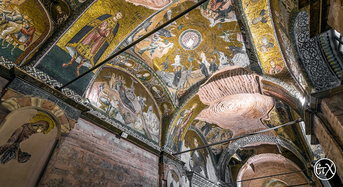 Chora Museum (Chora Church) in Istanbul, depictions of saints on arches