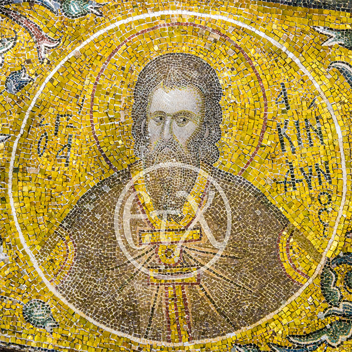 Byzantine portrait mosaic of Saint Akindinos in the Chora Church, Istanbul, Άγιος Ακίνδυνος