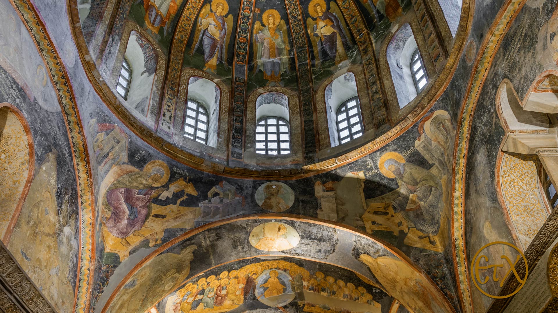 Magnificent Interior of Parekklesion Frescoes at Chora Church