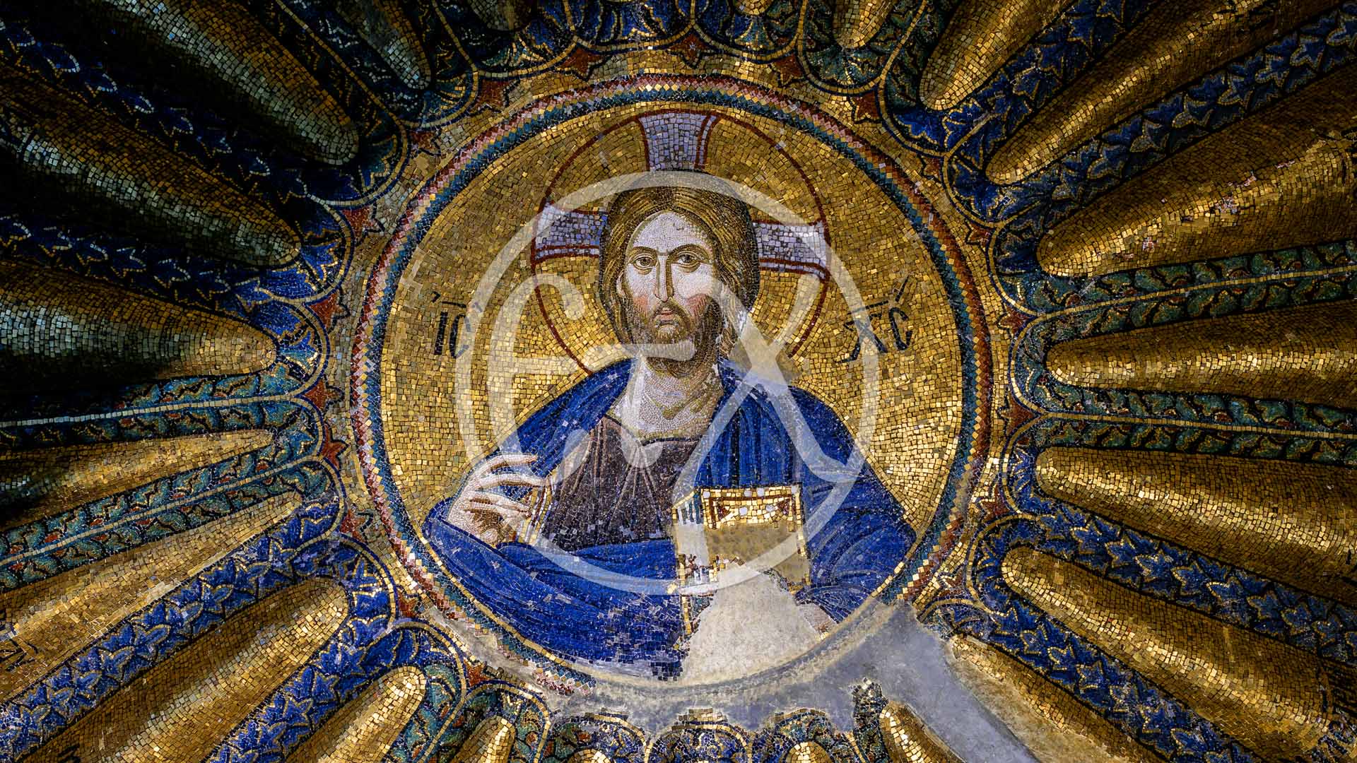 Central mosaic of Christ Pantocrator in the dome of the Chora Church Inner Narthex - Εκκλησία της Χώρας, Η γενεαλογία του Χριστού