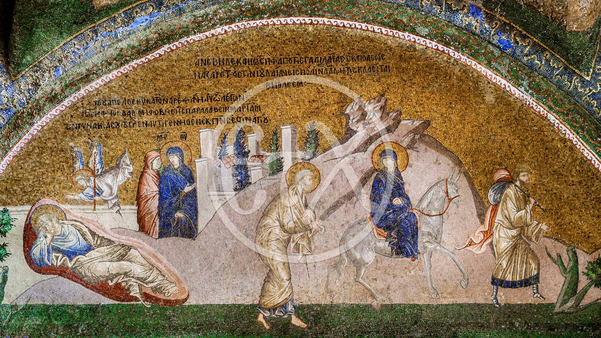Chora Church, Joseph's Dream the Journey to Bethlehem - Εκκλησία της Χώρας, Το όνειρο του Ιωσήφ και το ταξίδι του στη Βηθλεέμ