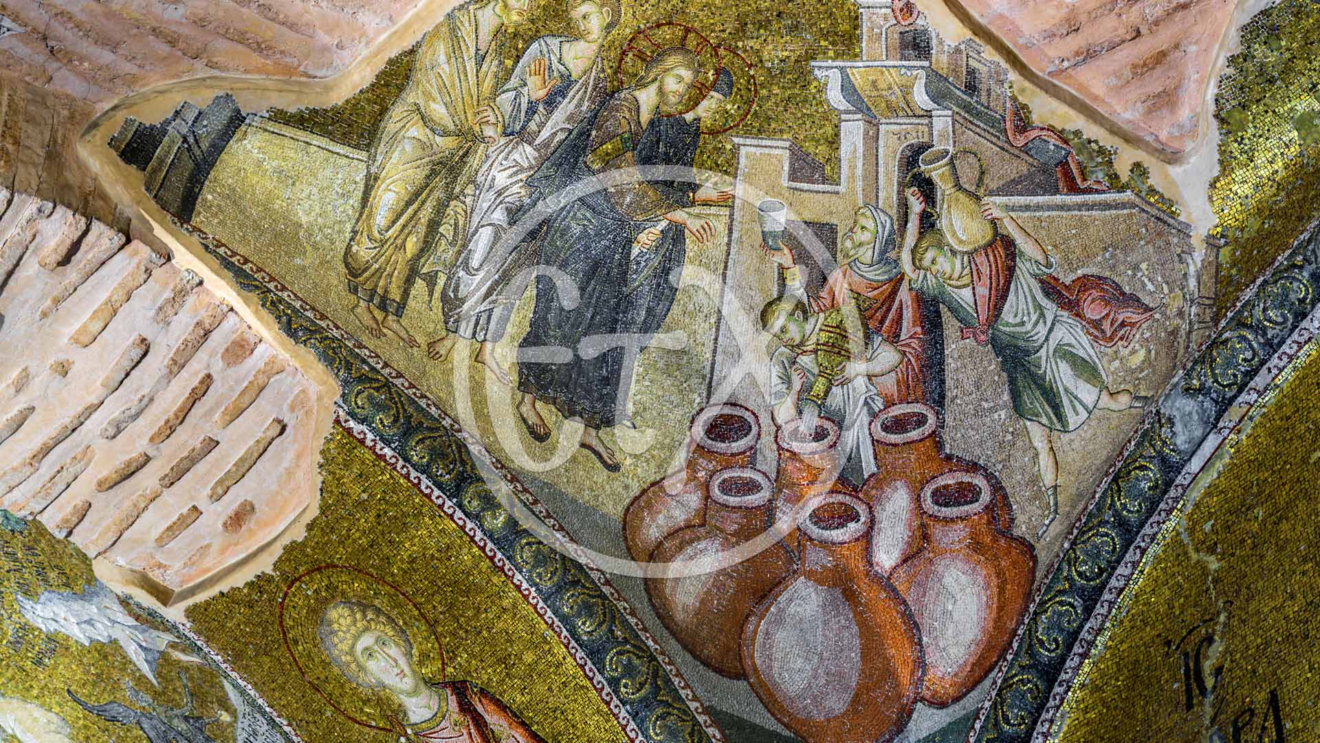 Chora Church, Christ Miracle Transformation into Wine - Εκκλησία της Χώρας, ΤΟ εν Κανά Γάμος